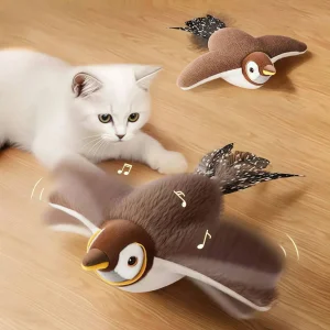 Chirping Flapping Bird Cat Toy (USB Rechargeable) 2