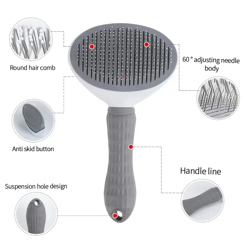 One-Click Self-Cleaning Slicker Brush 5
